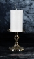 Preview: Hexenshop Dark Phönix Durchgefärbte Altarstumpenkerze weiß ø 60 x 100 mm